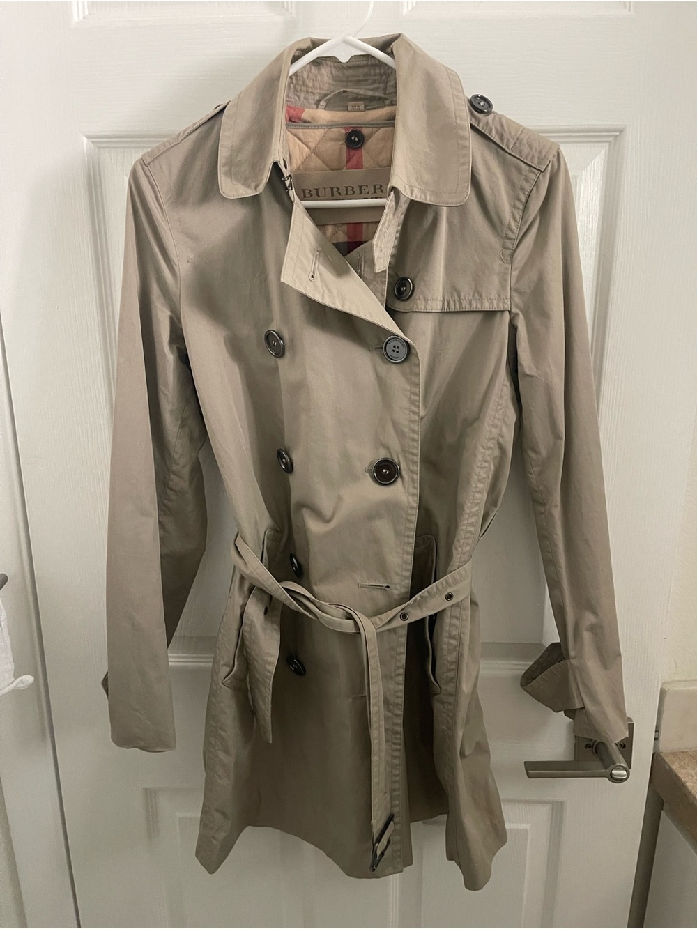 Burberry Classic Tan Double-Breasted Trench Coat